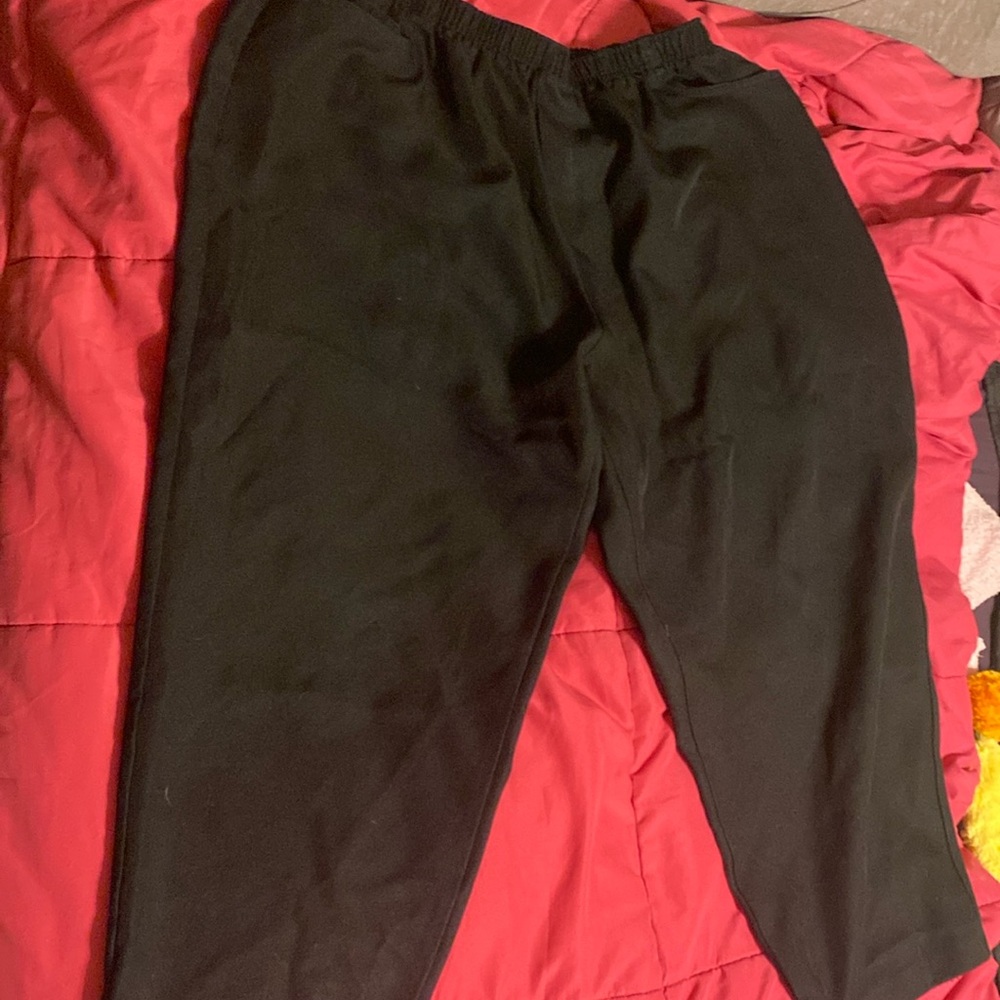 Black Slacks With Elastic Waist Band
